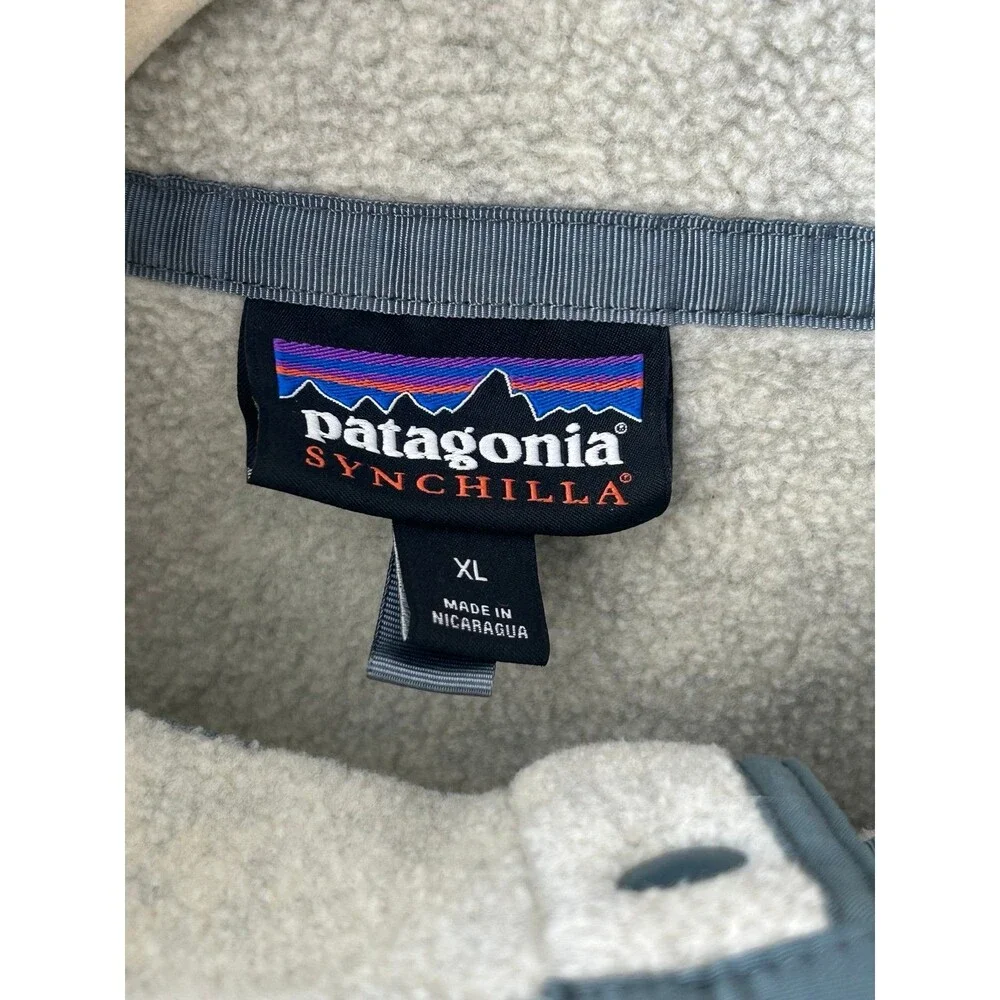 Patagonia Synchilla Snap-T Fleece Pullover Size XL Oatmeal Heather Pastel Salvia - Picture 5 of 12